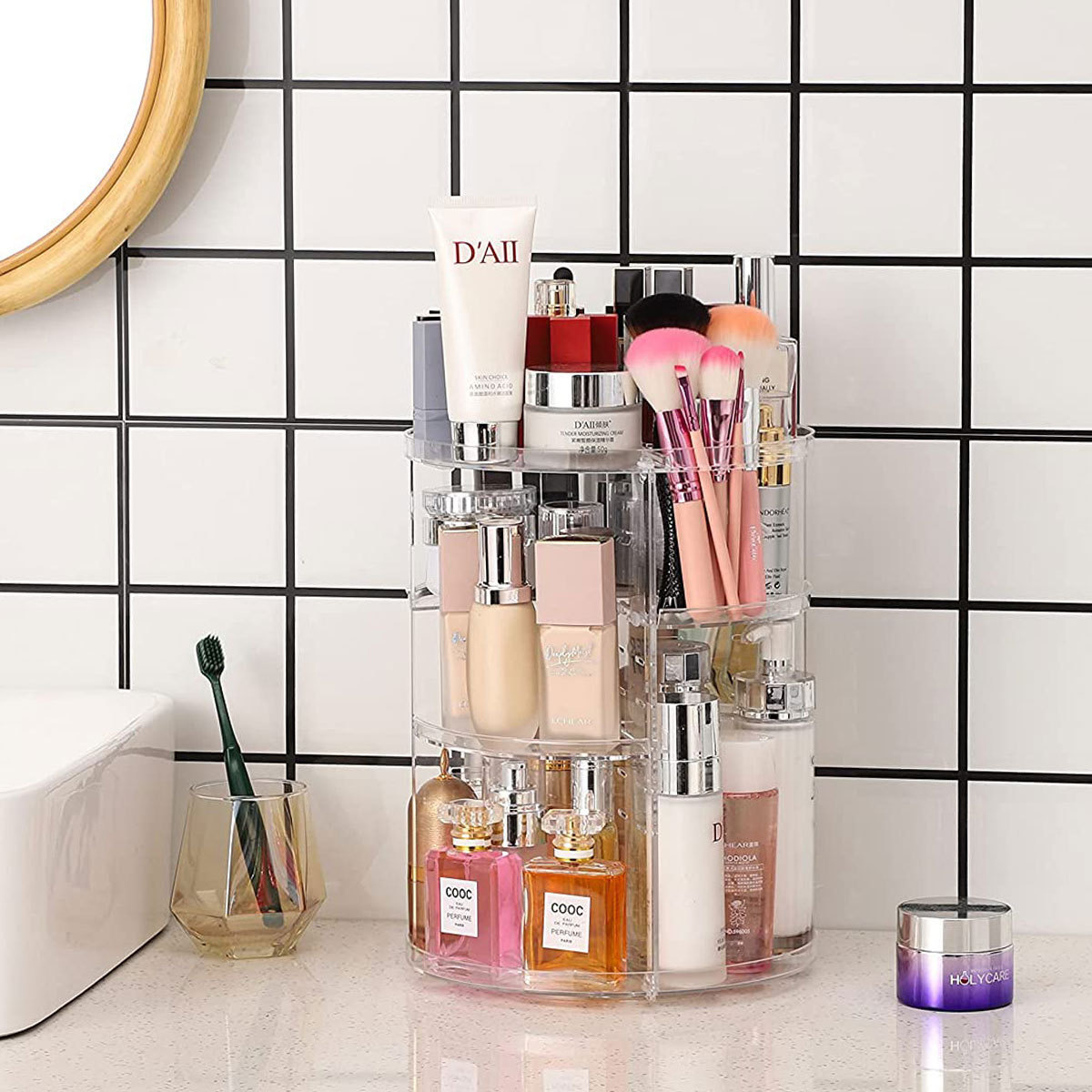 Beauty Makeup Desk - 360 graden draaibaar cosmetica-opbergrek (met verstelbare