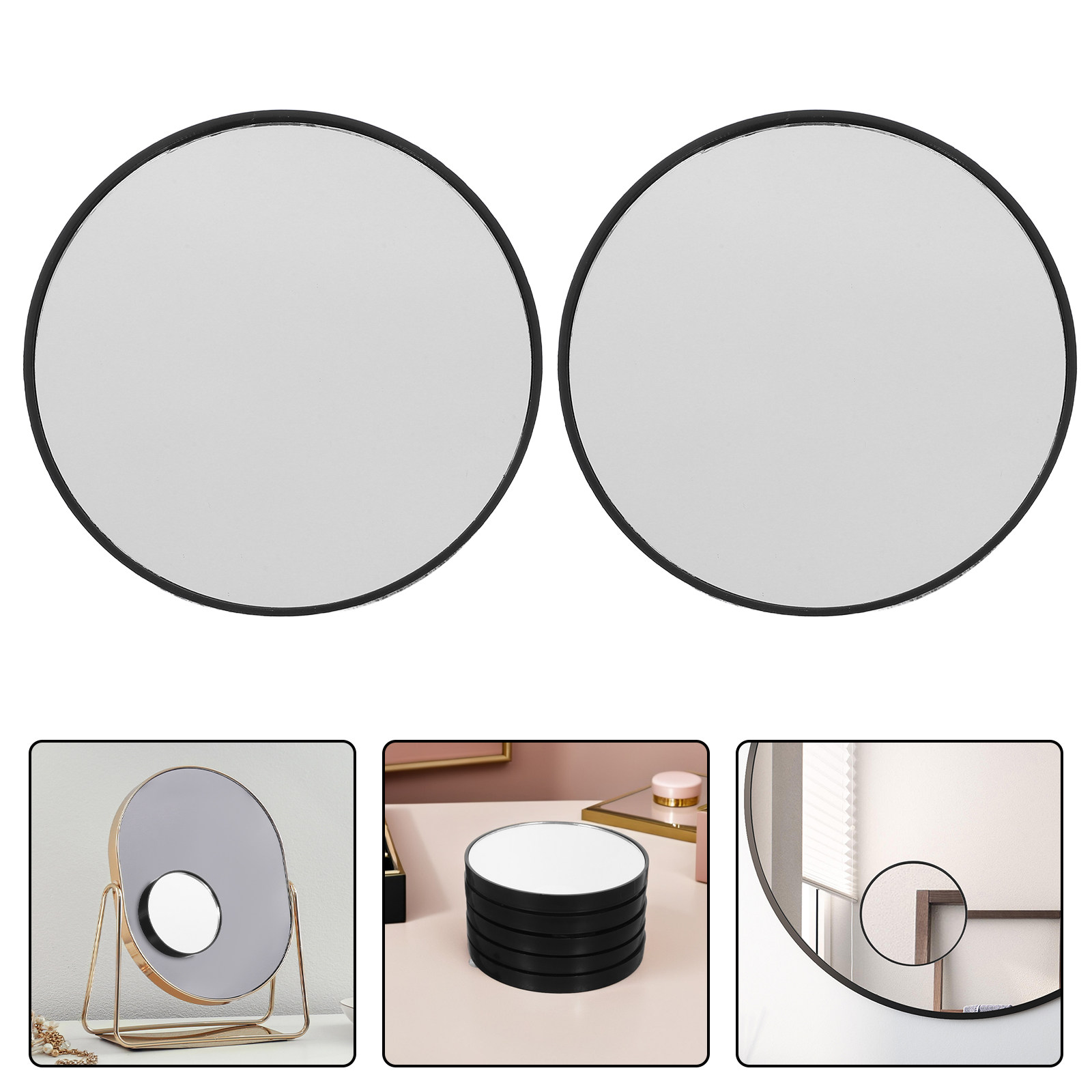 Beauty Works Makeup - 5-delige mini-reisspiegel 5x vergrootglas met zuignap,