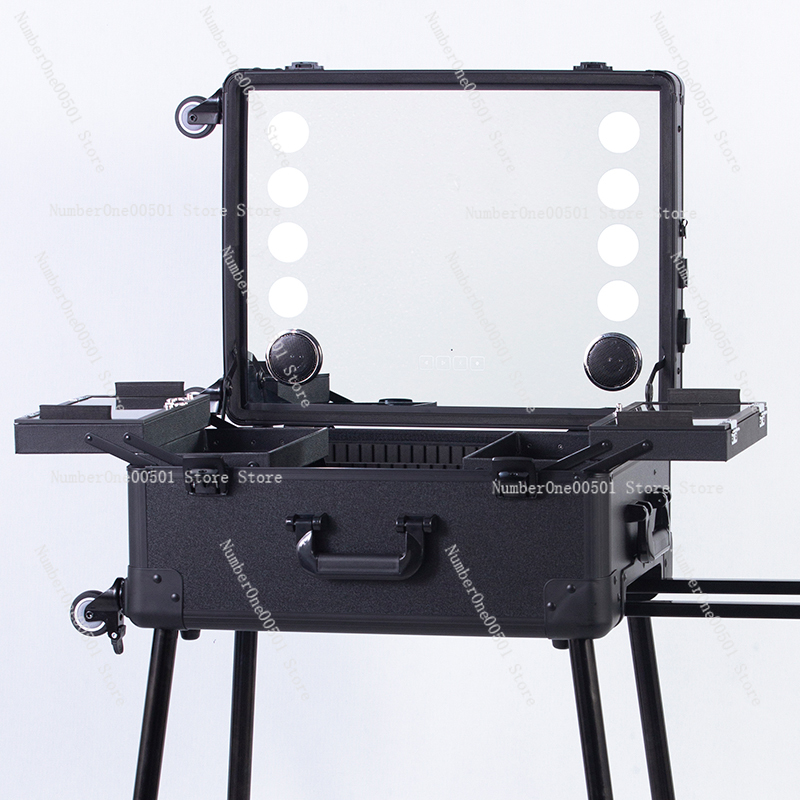 Beauty Makeup Bridal - Professionele make-up koffer met LED-verlichting, Bluetooth-speaker,
