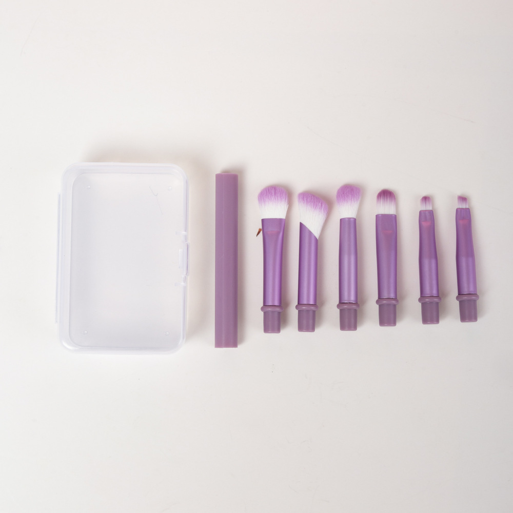 Beauty Works Makeup - Compacte make-upborstelset Modulair reis-schoonheidsgereedschap Synthetisch haar