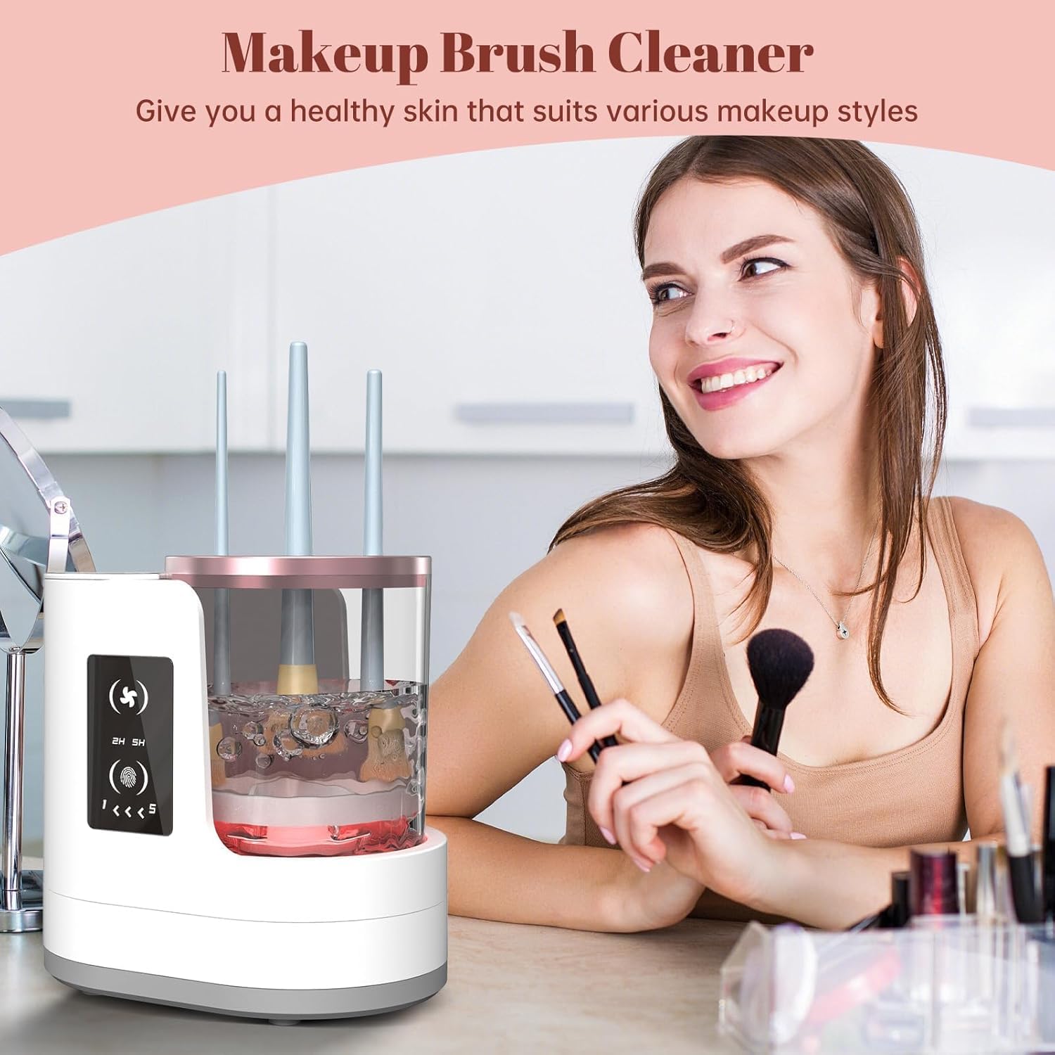 Beauty Makeup Products - Automatische roterende make-upborstelreinigingsmachine, snel drogend, elektrisch,