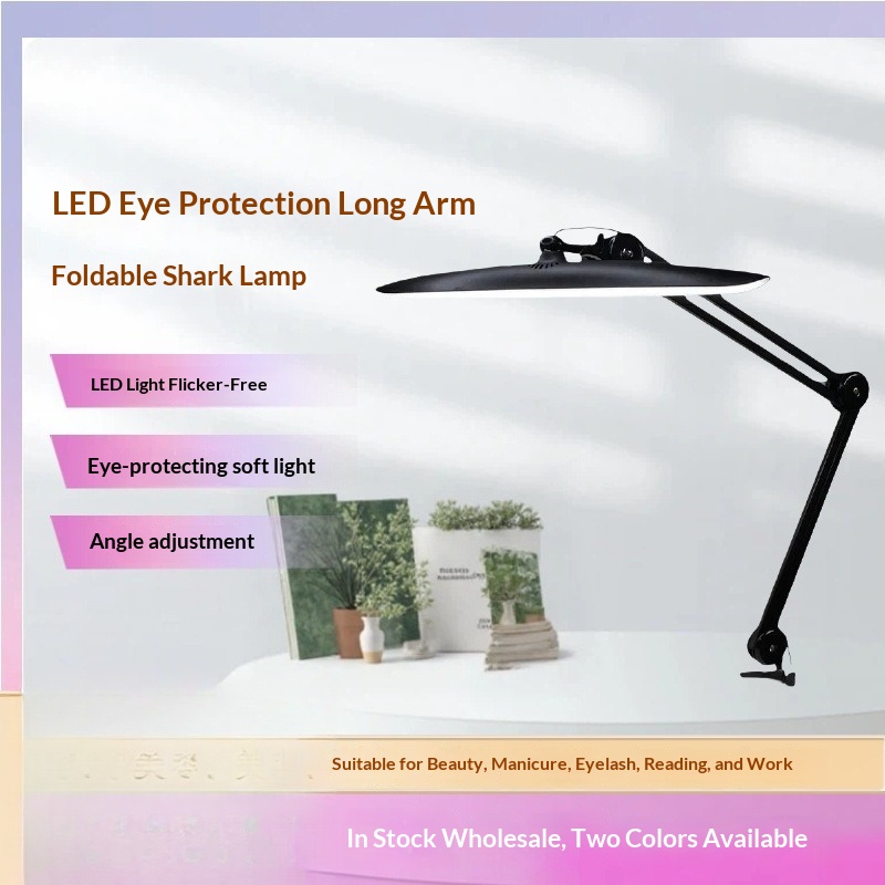 Beauty Works Makeup - LED opvouwbare bureaulamp met klem, oogvriendelijk,