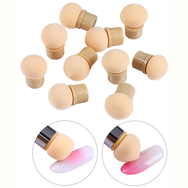 Blush Brush Kabuki - Ronde scherpe kop sponskoppen Vervanging Nail