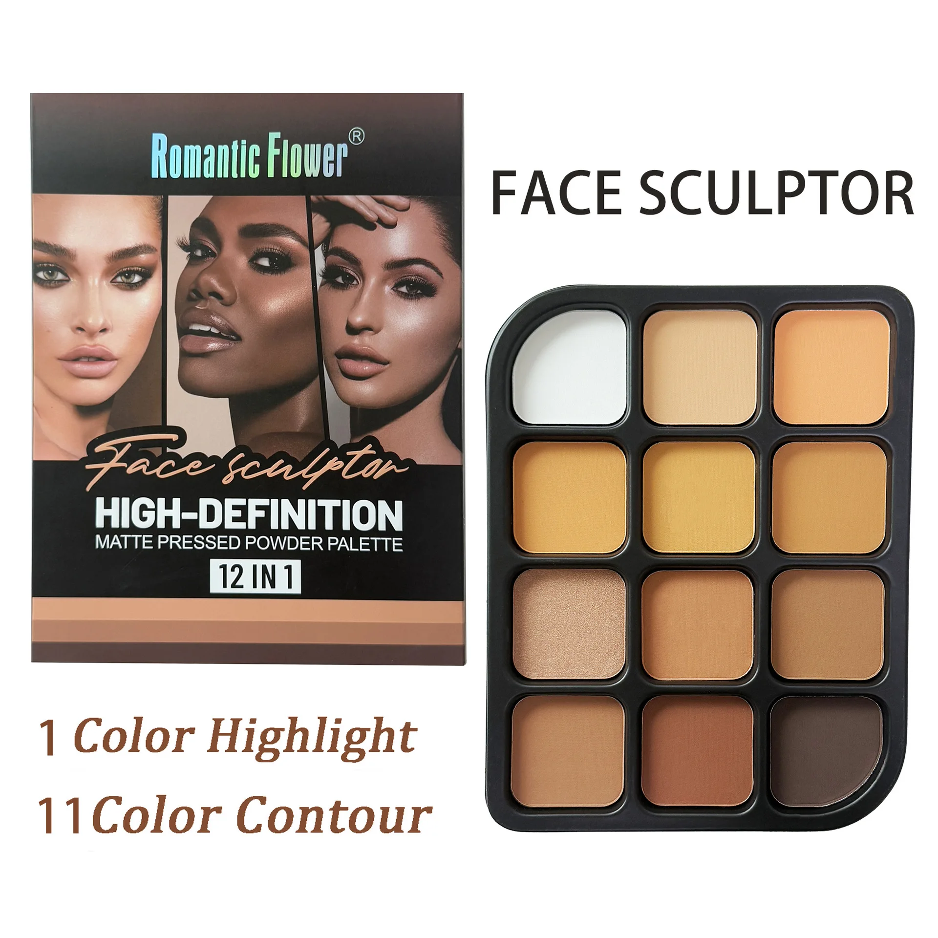 Diepe huid 12-kleuren mat cont - Concealer Full Coverage recensie en prijs