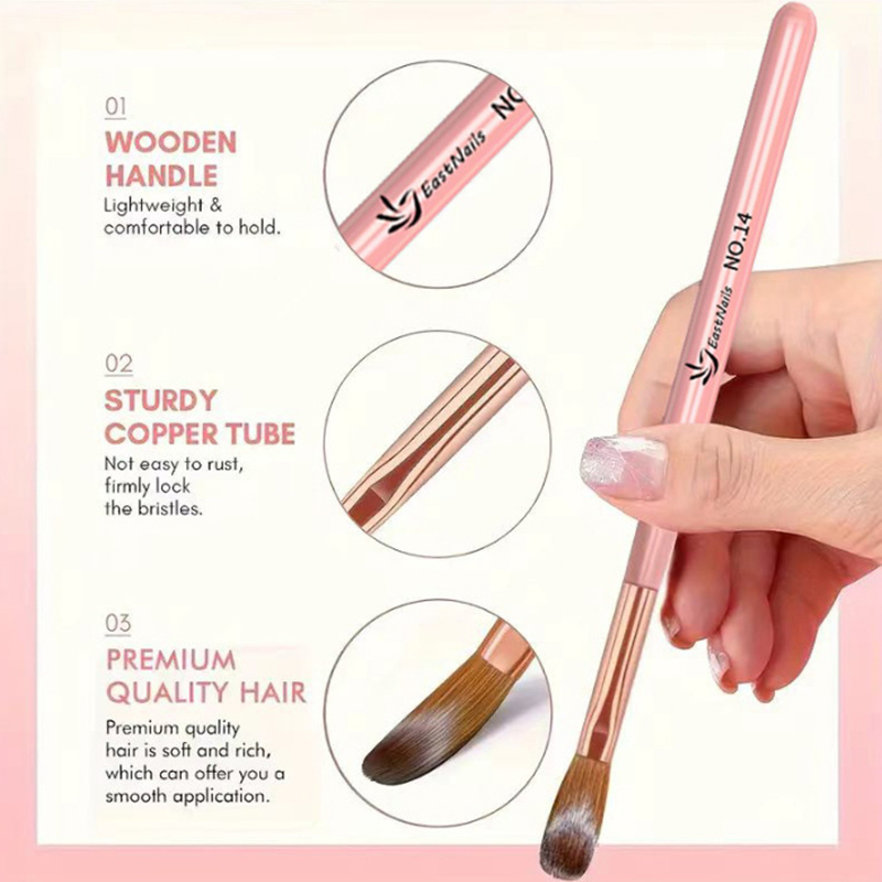 【3 stuks acryl nagelborstels # - Blush Brush Kabuki recensie en prijs