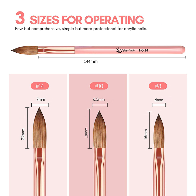 【3 stuks acryl nagelborstels # - Blush Brush Kabuki recensie en prijs