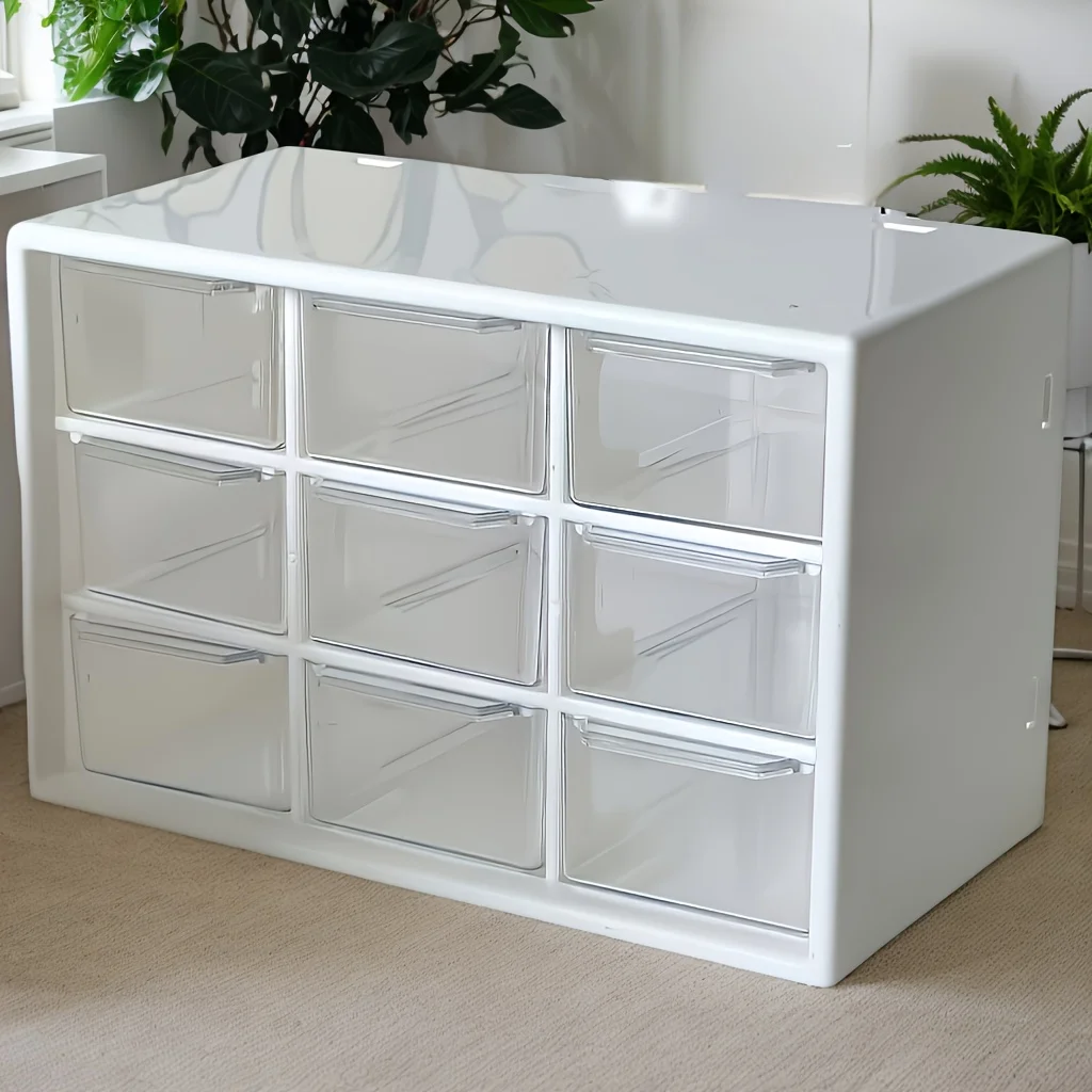 Opbergdoos van kralenmateriaal - Beauty Makeup Desk recensie en prijs
