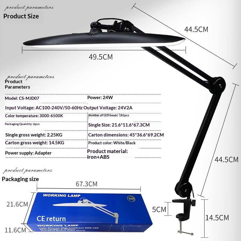 LED opvouwbare bureaulamp met  - Beauty Works Makeup recensie en prijs